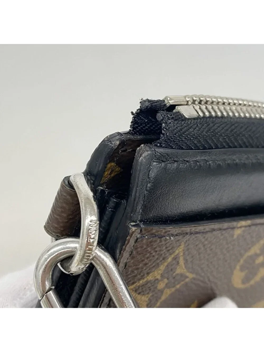 Louis Vuitton Wallet Monogram Macassar Zippy Dragonne Brown Black